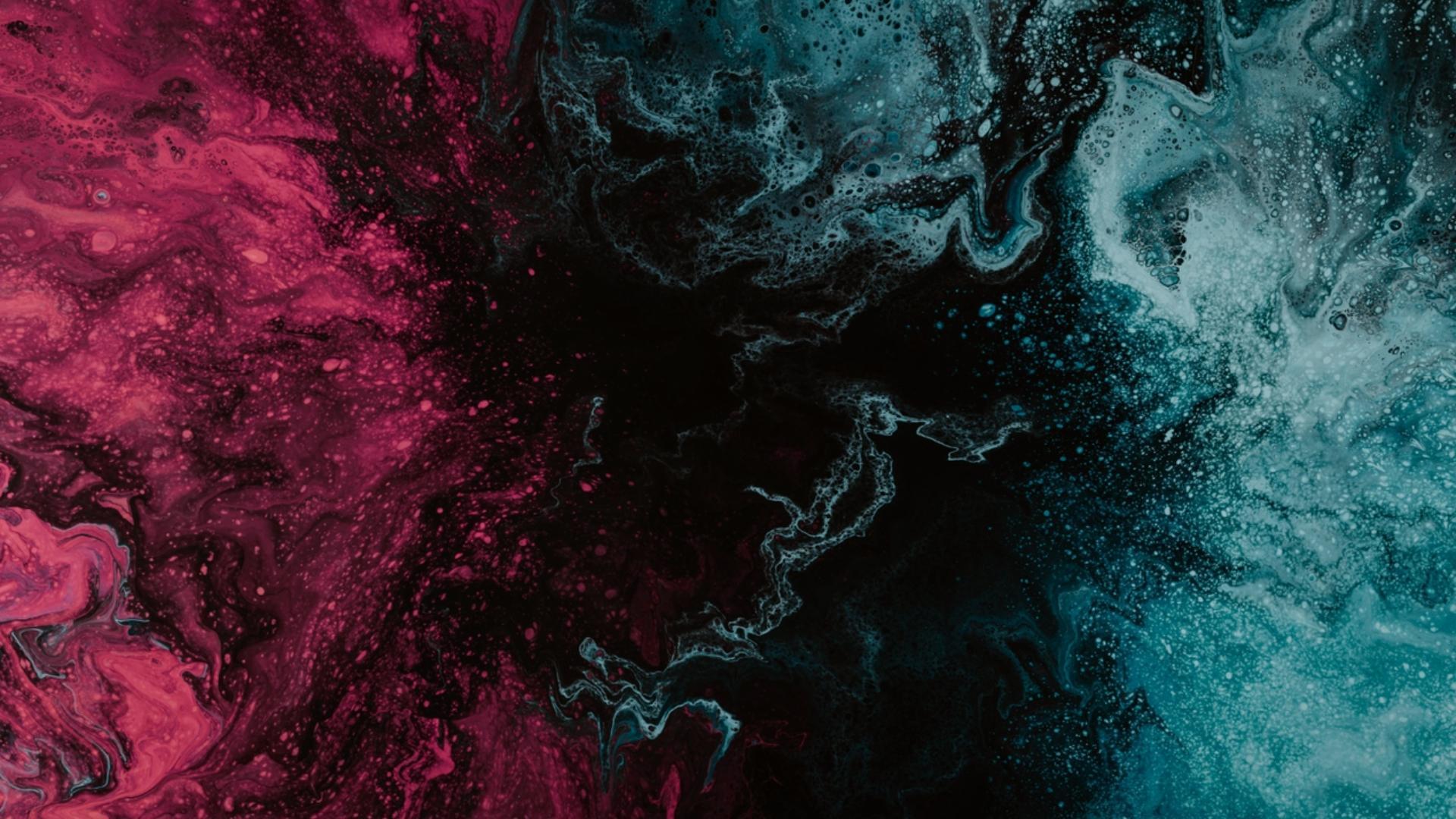 Atmosphärisches Karriere-Visual — Cyan-Magenta-Plasma.